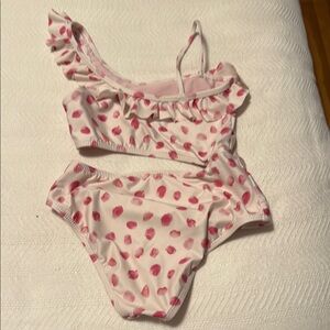 Splendid Pink and Cream Polka Dot Swimwear